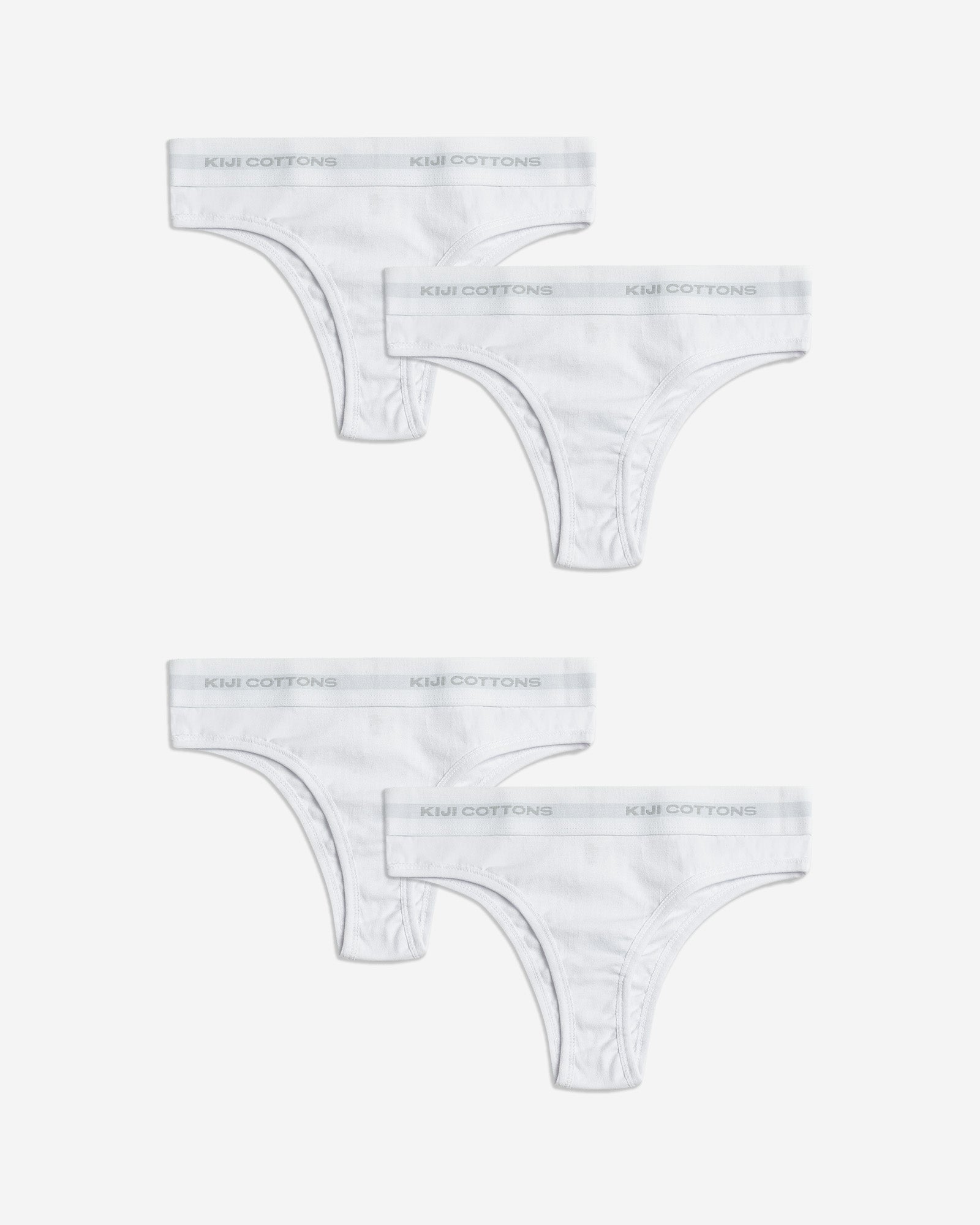 Pack 4 Calcinha Hi Kiji - Branco