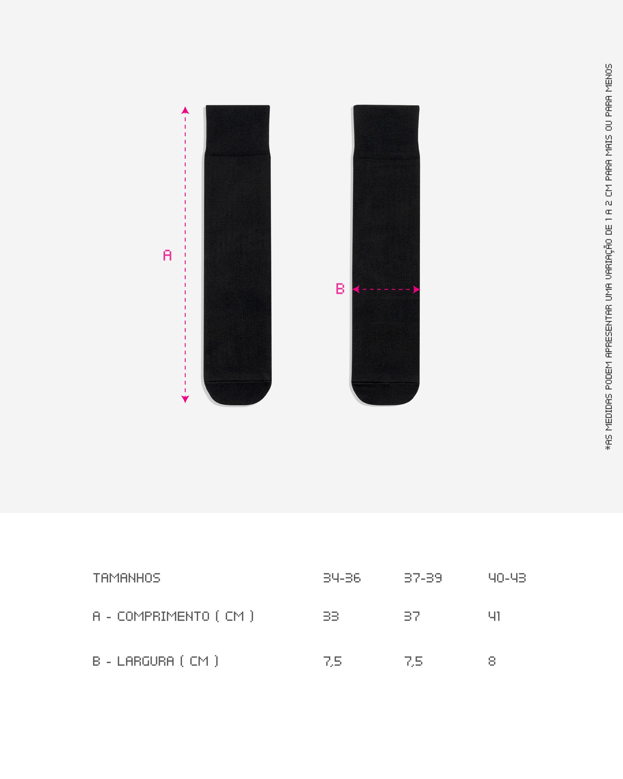 Meia Cano Alto Kiji Run & Ride - Preto