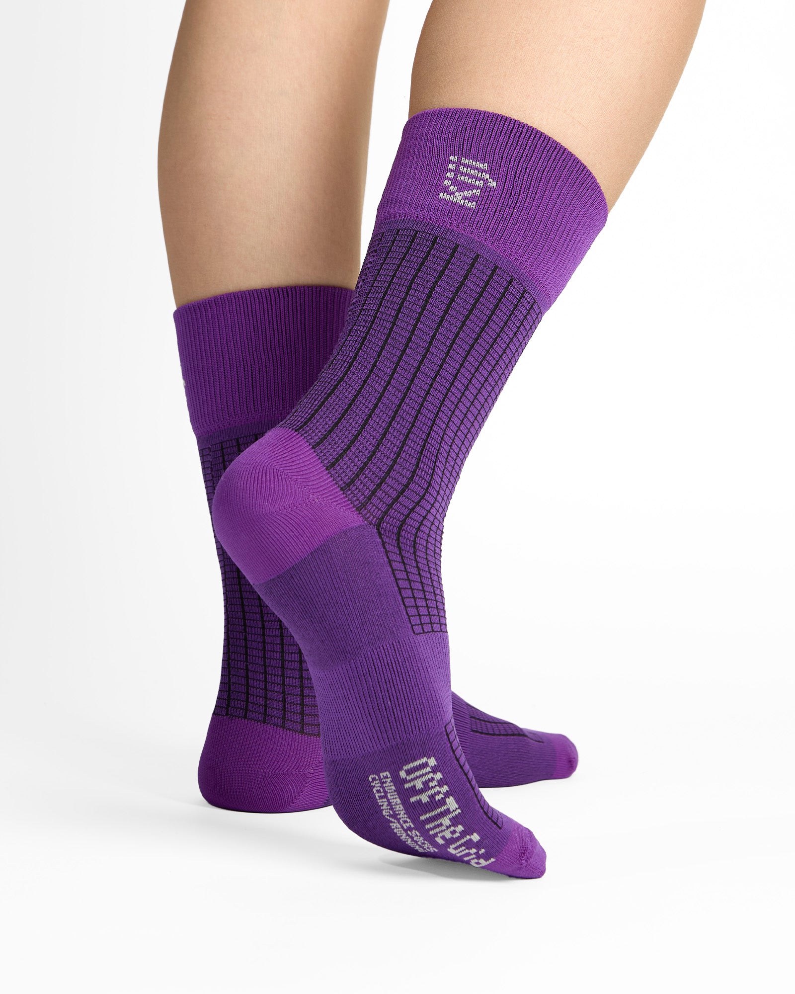 Meia Cano Alto Kiji Run & Ride - Roxo