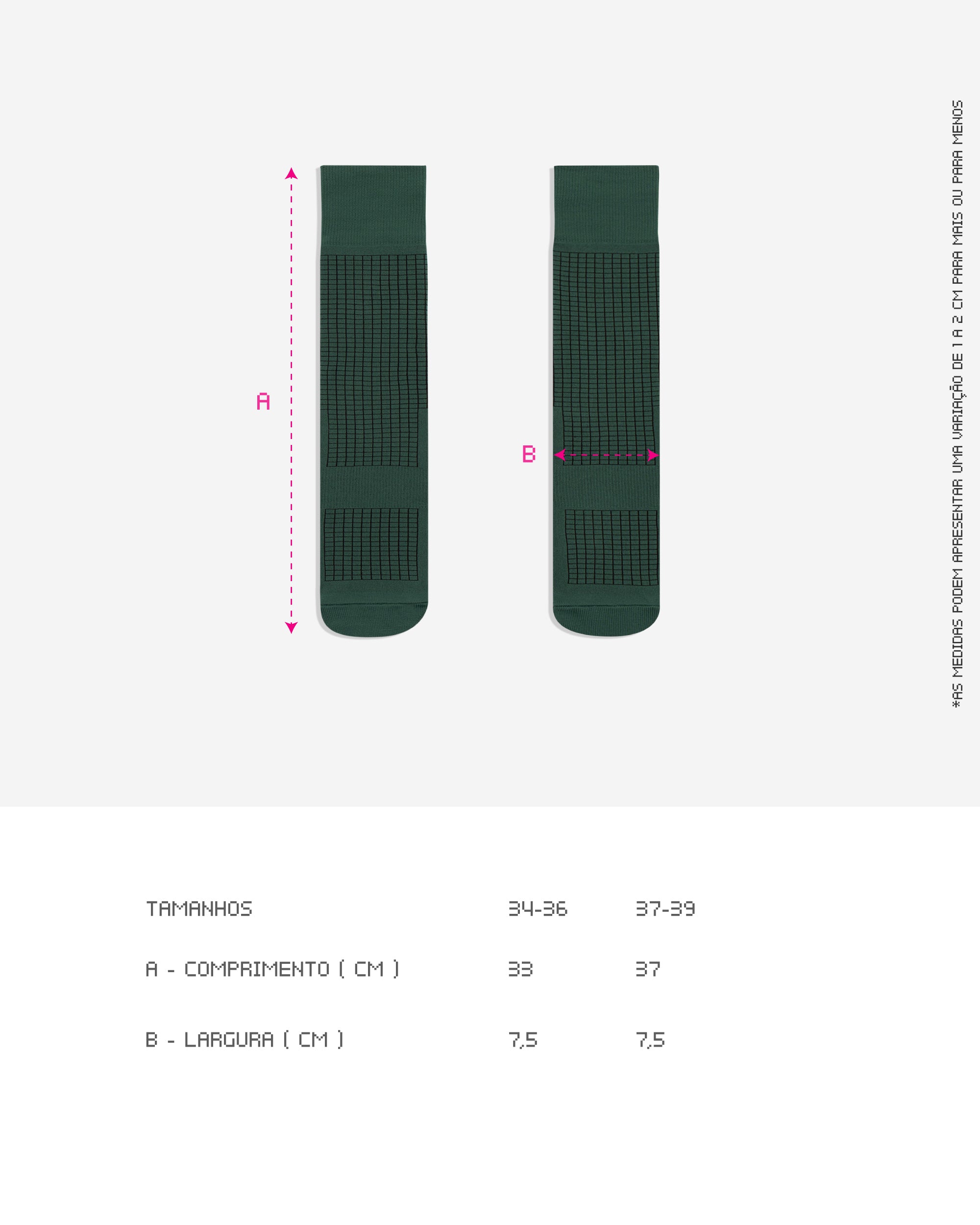 Meia Cano Alto Kiji Run & Ride - Verde