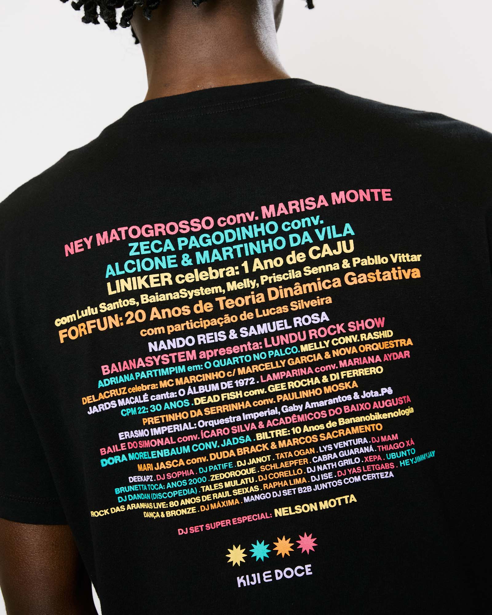 T-Shirt Classic Kiji x Doce Maravilha Lineup – Preto