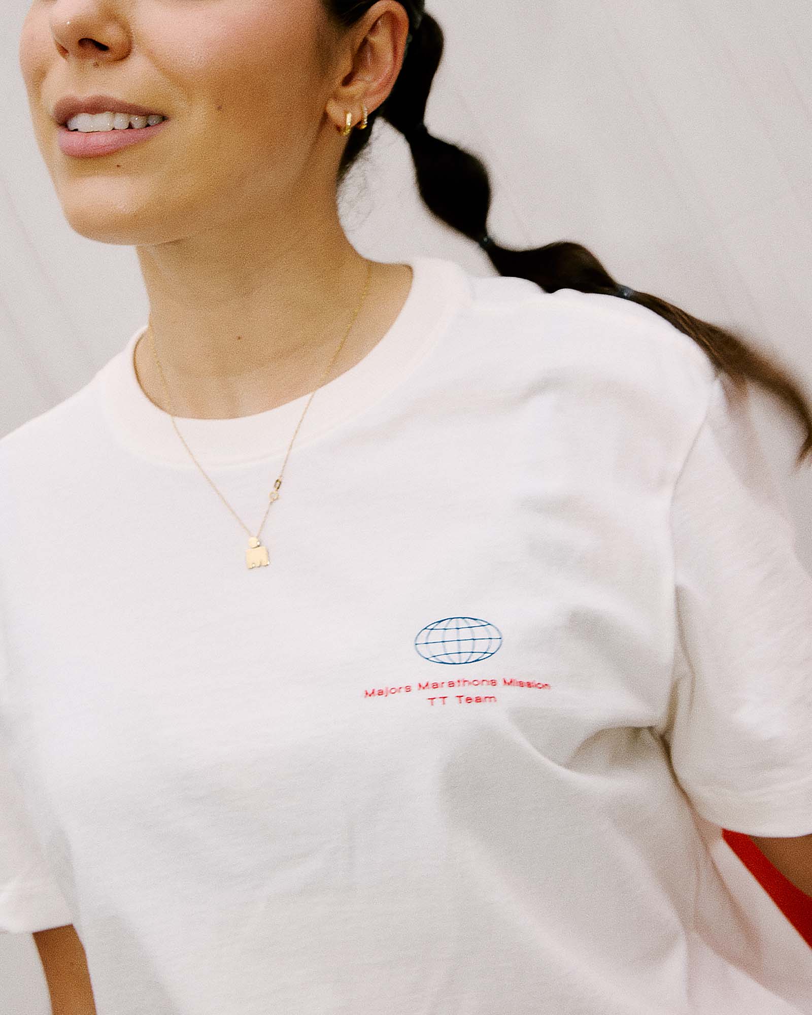 T-Shirt Classic Kiji x TT Team Majors Marathons - Off White