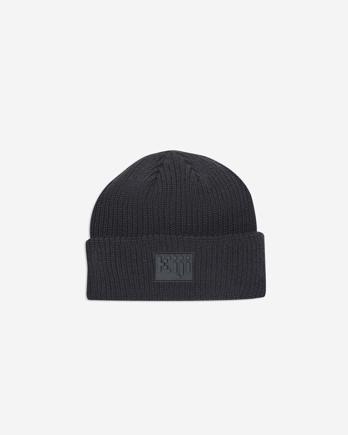 Gorro 8-Bit Kiji, fundo cinza claro, na cor preto de frente