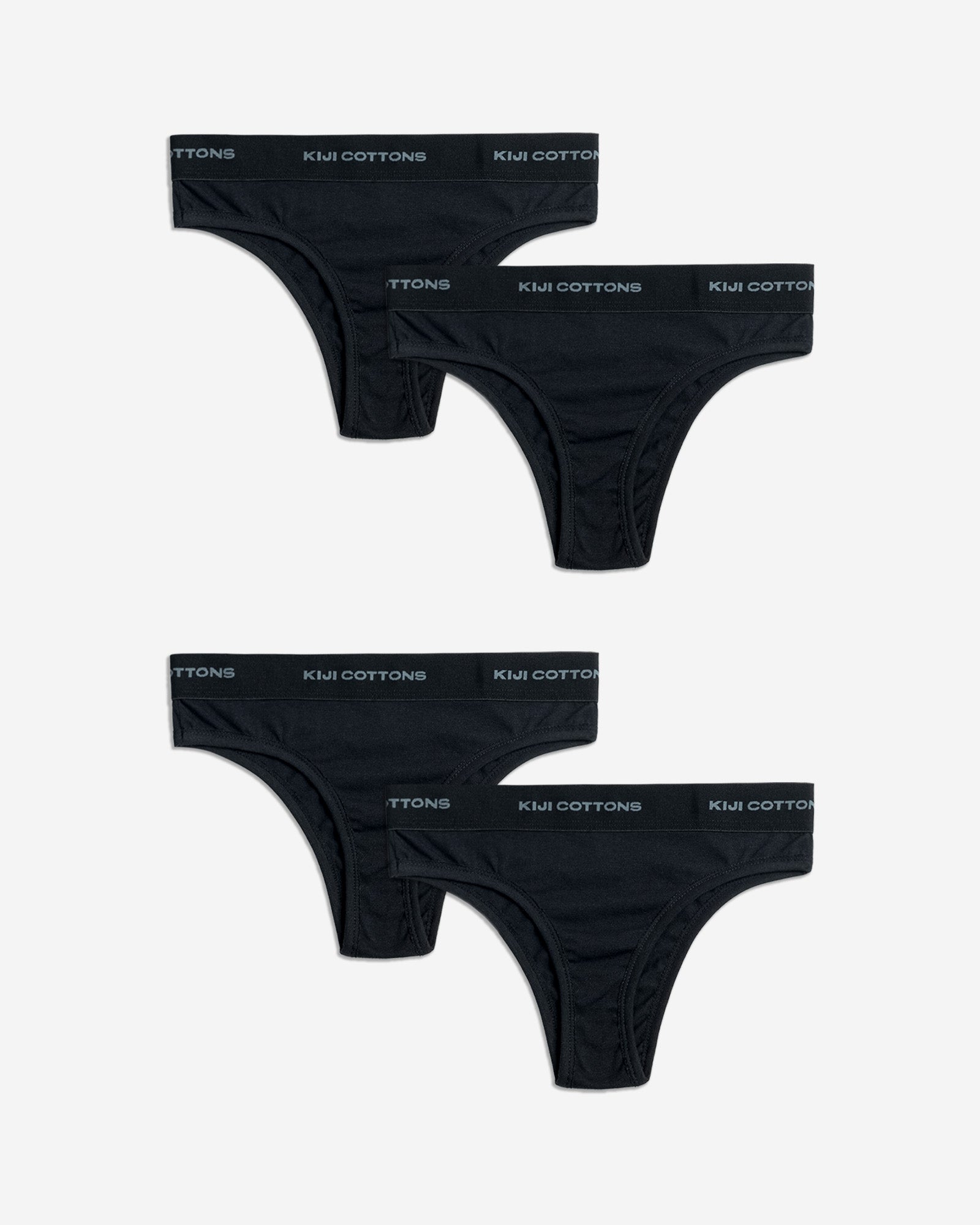 Pack 4 Calcinha Hi Kiji - Preto