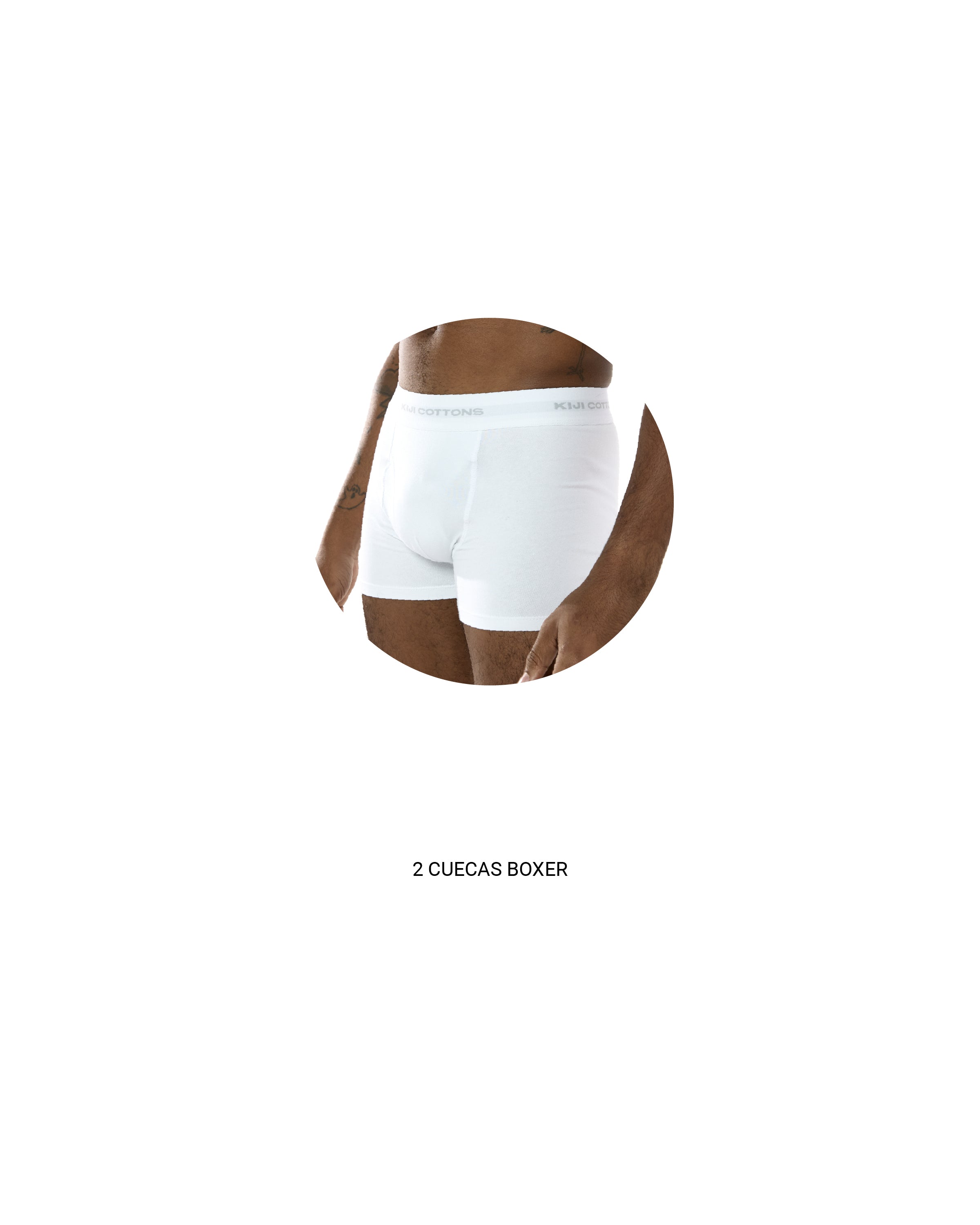 Pack 2 Cuecas Boxer Kiji - Branco