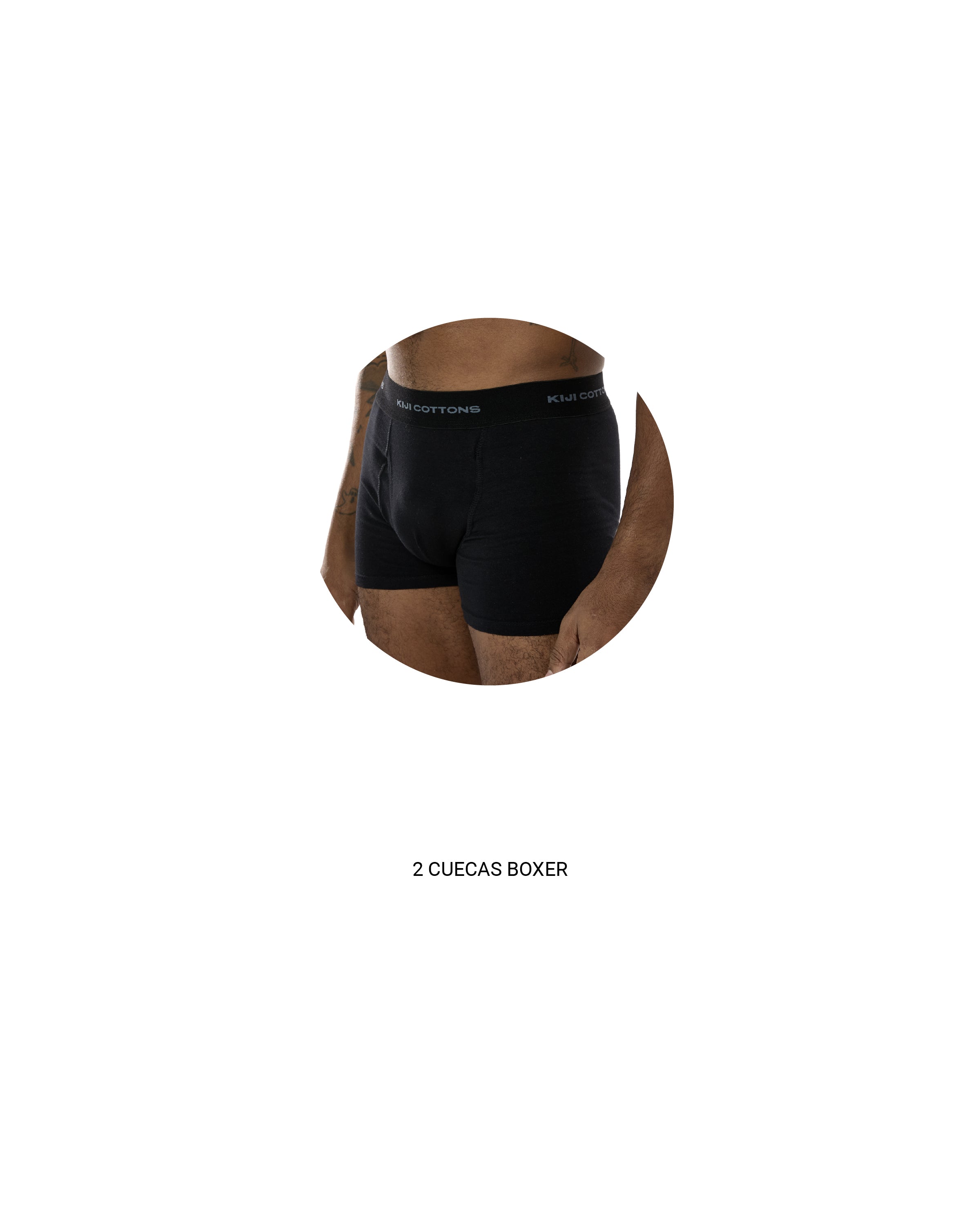 Pack 2 Cuecas Boxer Kiji - Preto