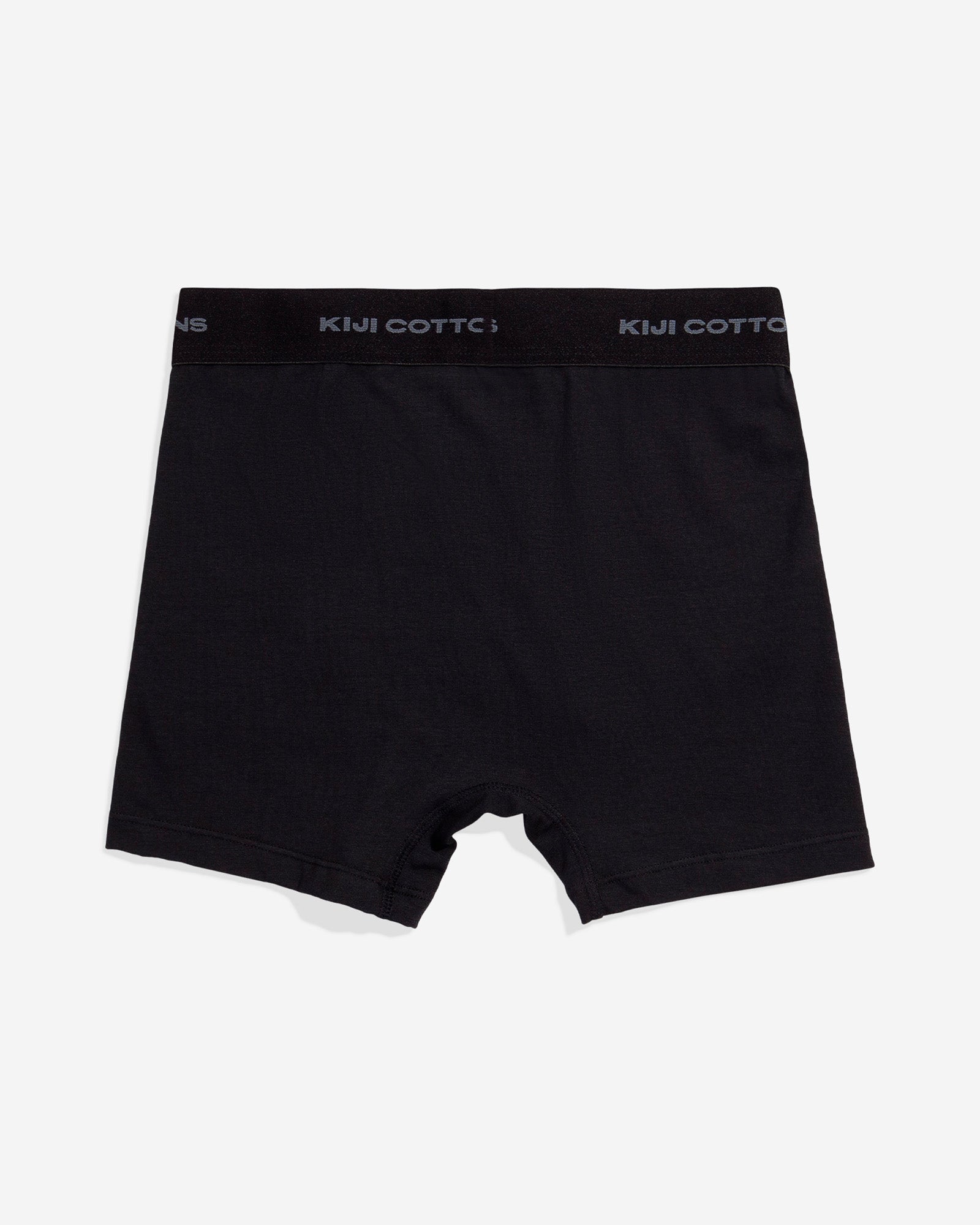 Uma unidade da Cueca boxer Kiji 100% algodão na cor preta vista de costas