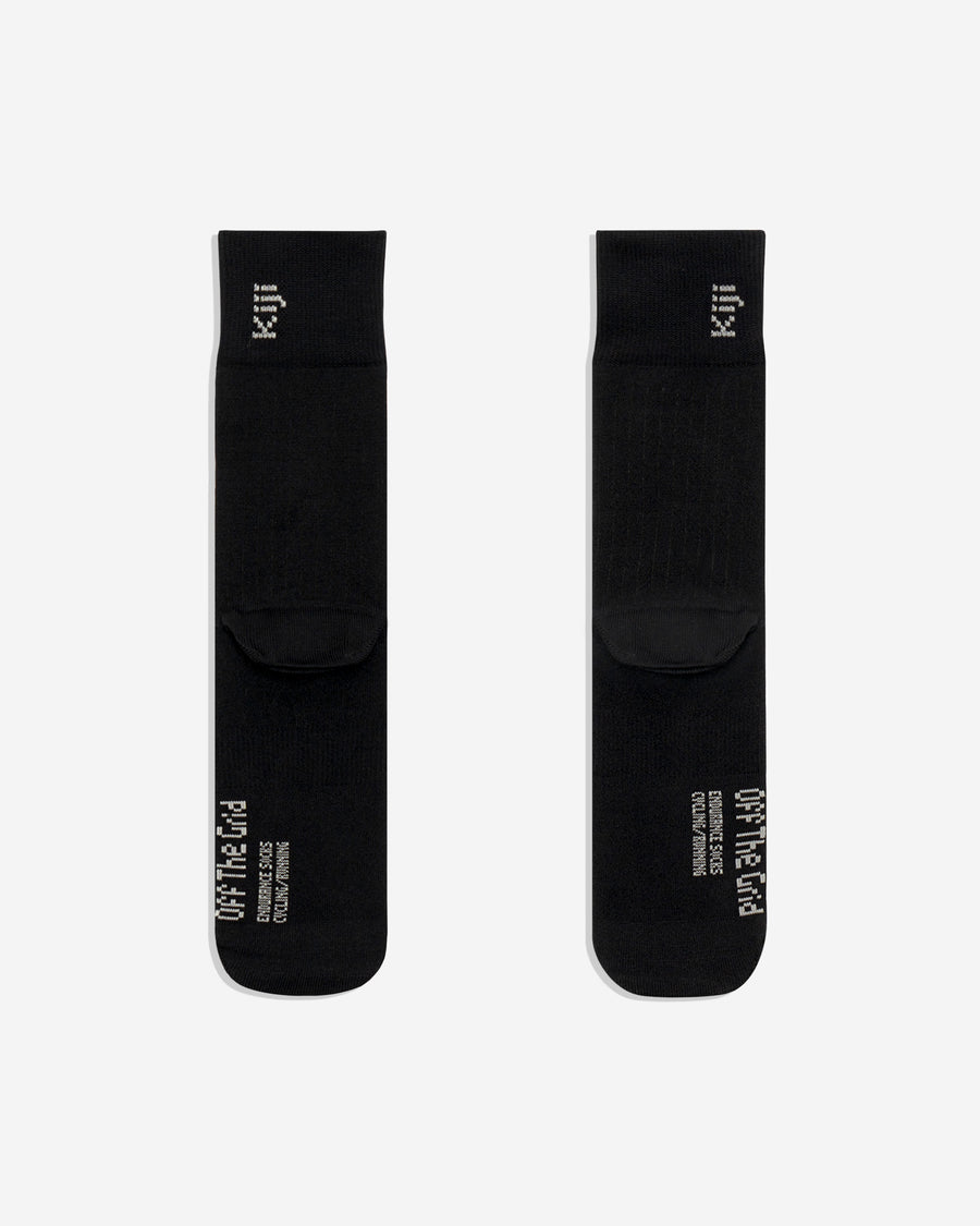 Meia Cano Alto Kiji Run & Ride - Preto