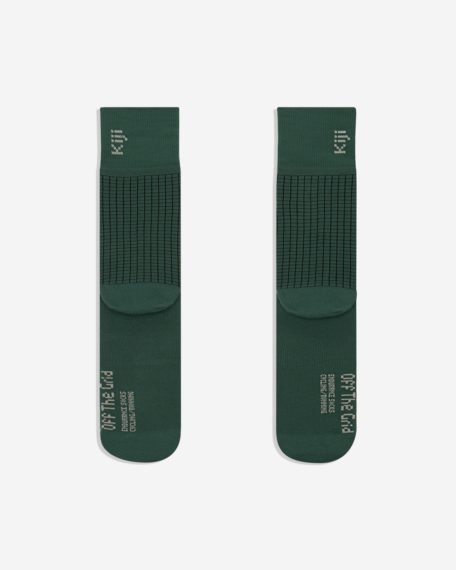 Meia Cano Alto Kiji Run & Ride - Verde