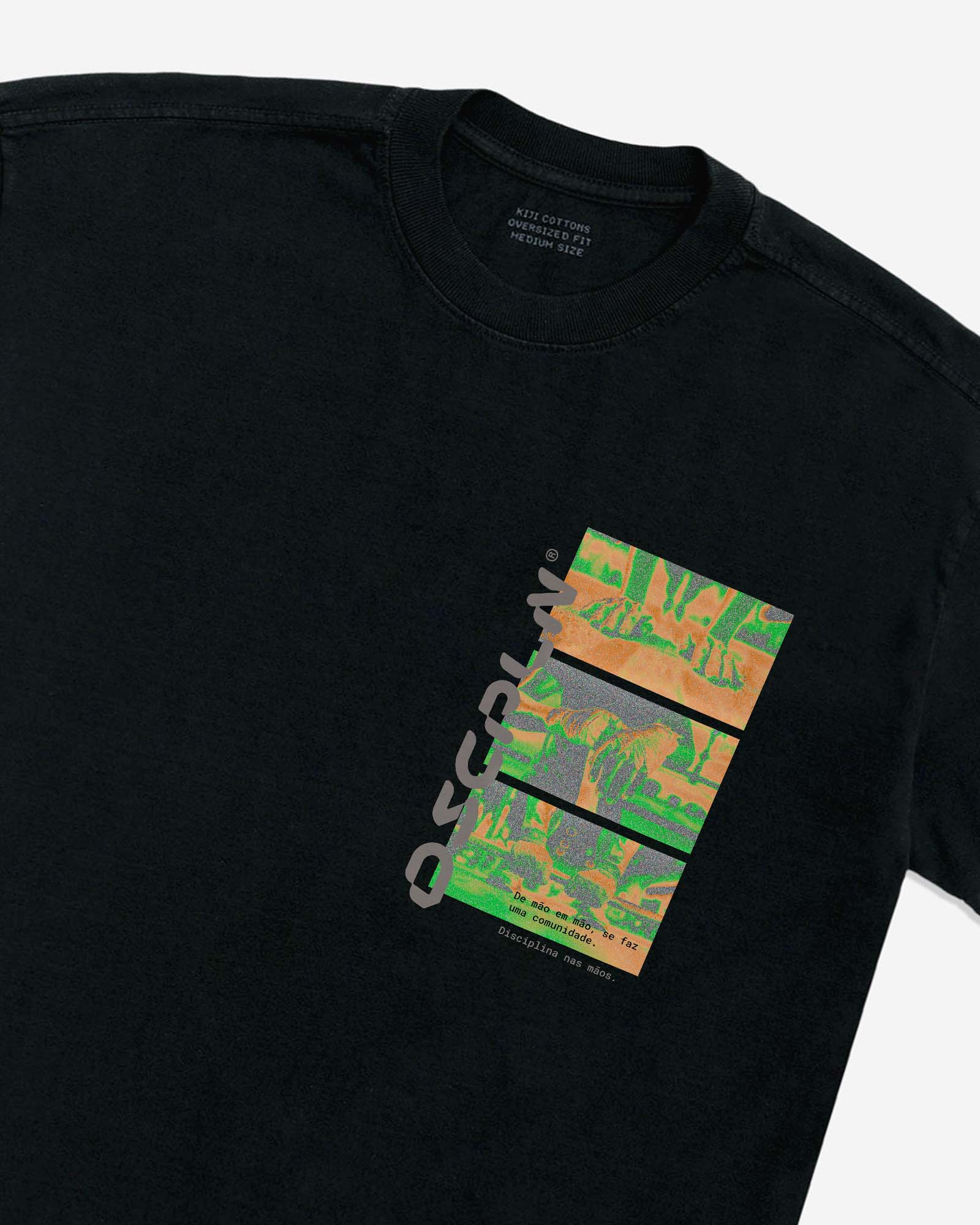 T-Shirt Heavy Kiji x Disciplina - Preto