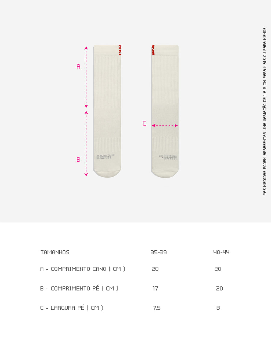 Pack 2 Meias Flag Kiji - Off White