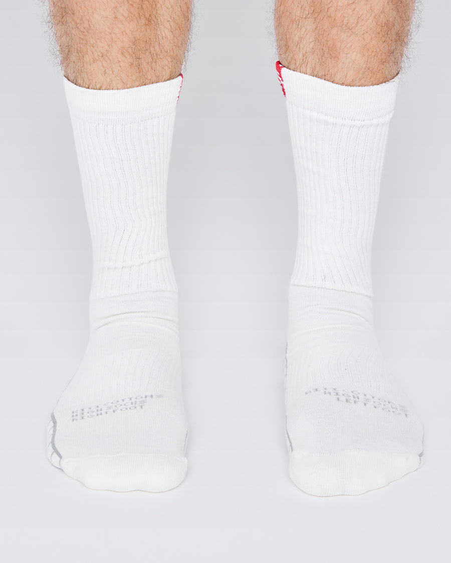 Meia Cano Alto Kiji Flag - Off White