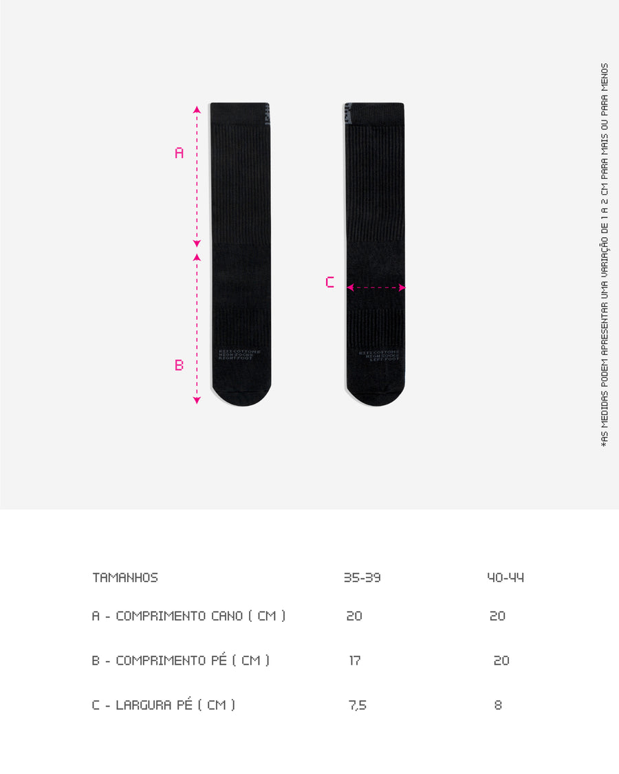 Pack 2 Meias Flag Kiji - Preto