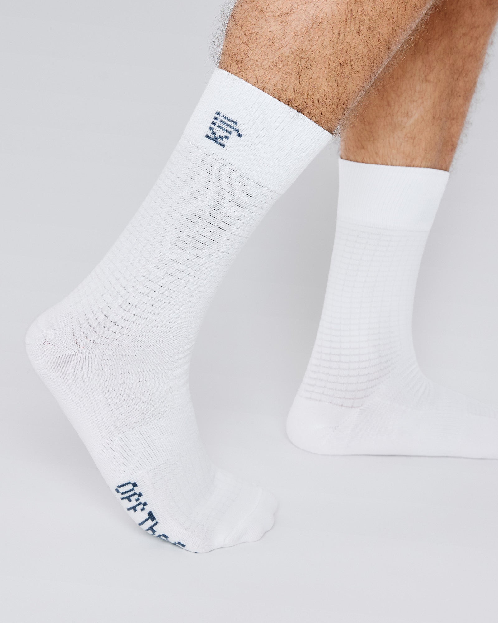 Meia Cano Alto Kiji Run & Ride - Branco