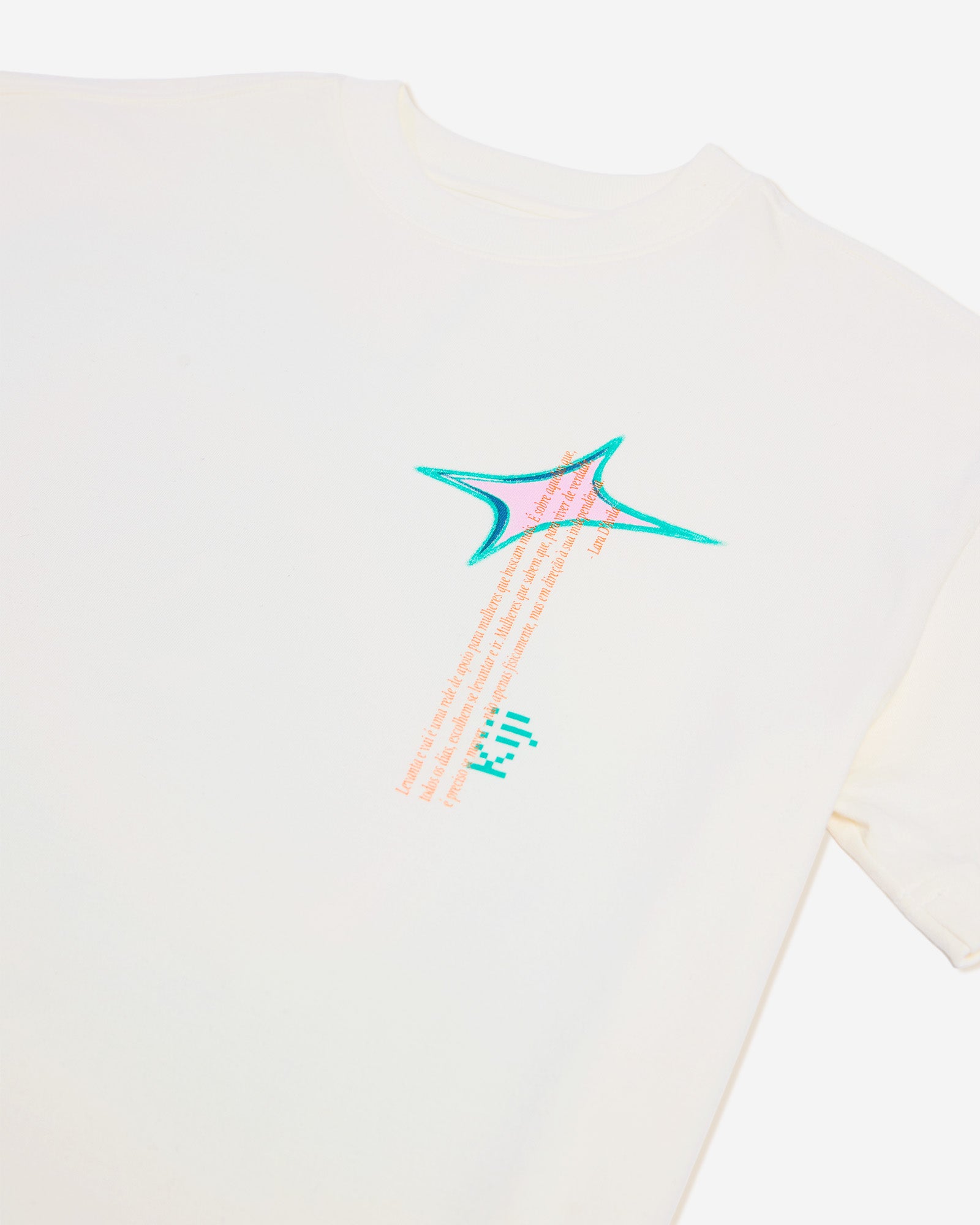 T-Shirt Heavy Kiji + Levanta & Vai - Off White