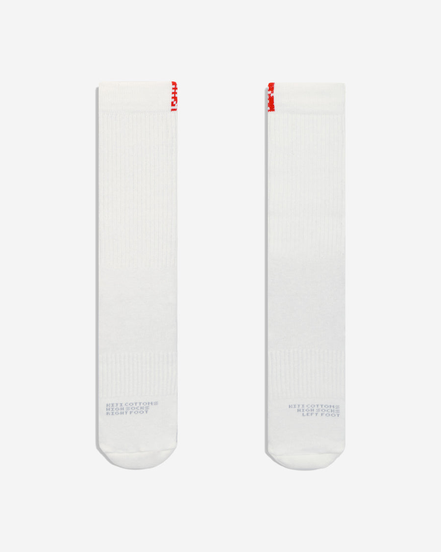 Meia Cano Alto Kiji Flag - Off White