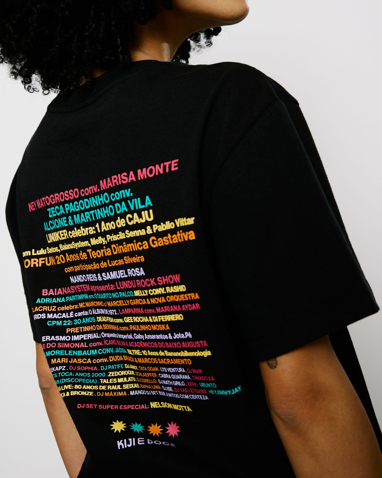 T-Shirt Classic Kiji x Doce Maravilha Lineup – Preto