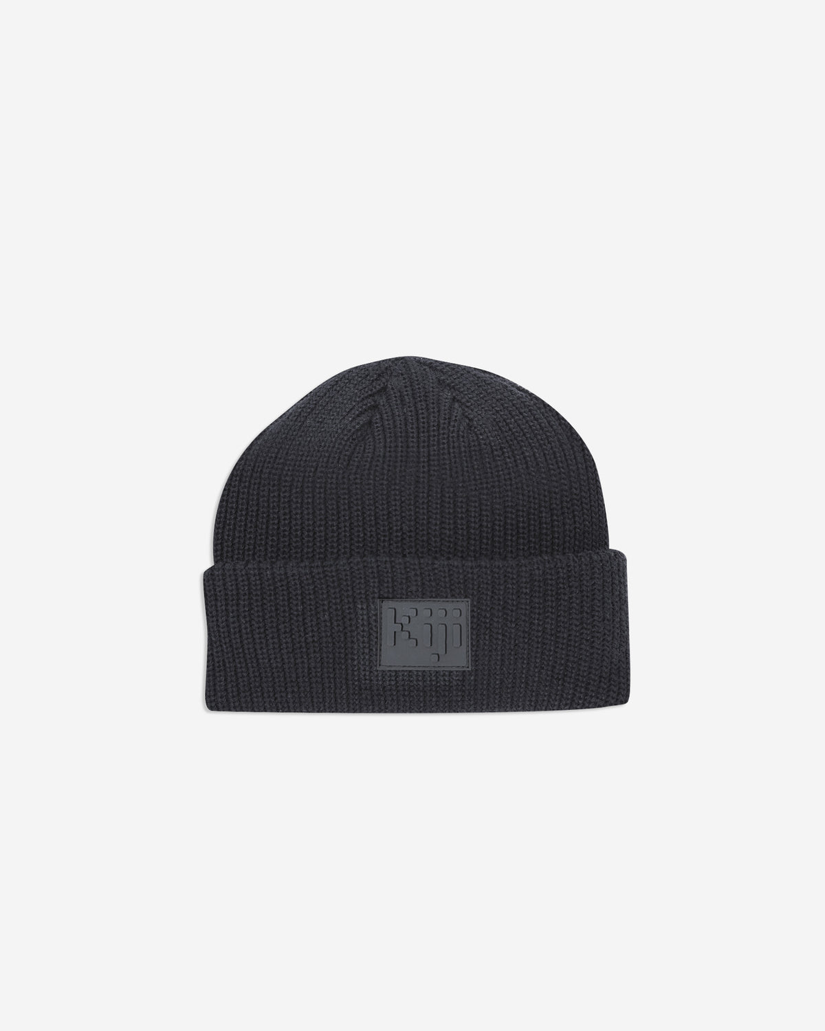Gorro 8-Bit Kiji, fundo cinza claro, na cor preto de frente