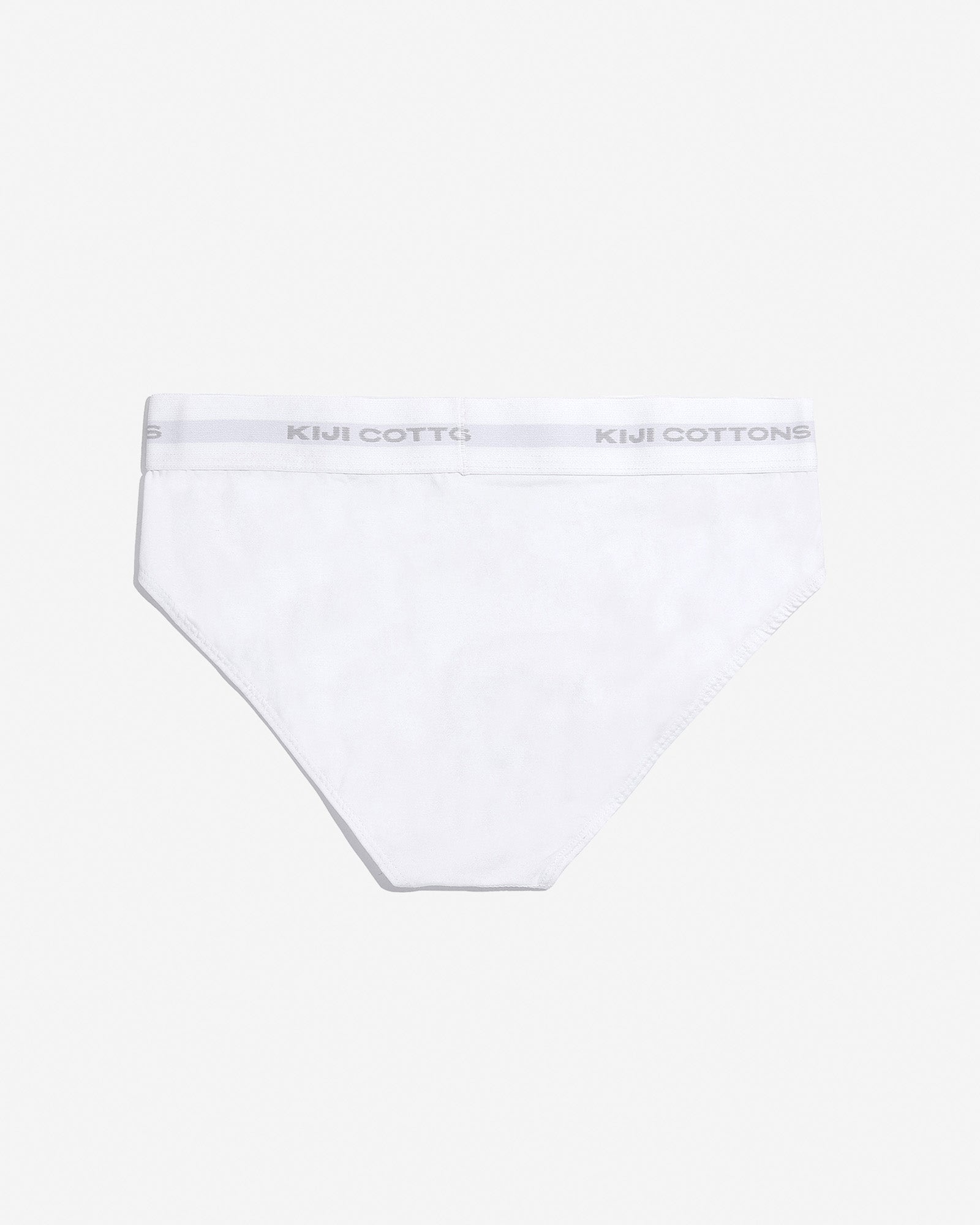 Uma unidade da Cueca Slip Kiji 100% algodão na cor branca vista de costas